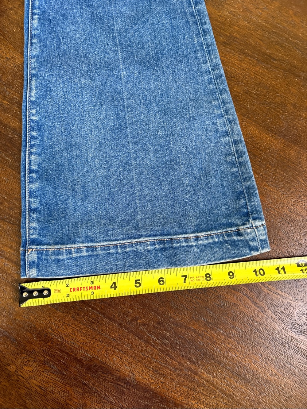American Eagle Jeans Womens Sz 2 Blue Super Hi Rise Flare Stretch Trouser - Picture 8 of 10